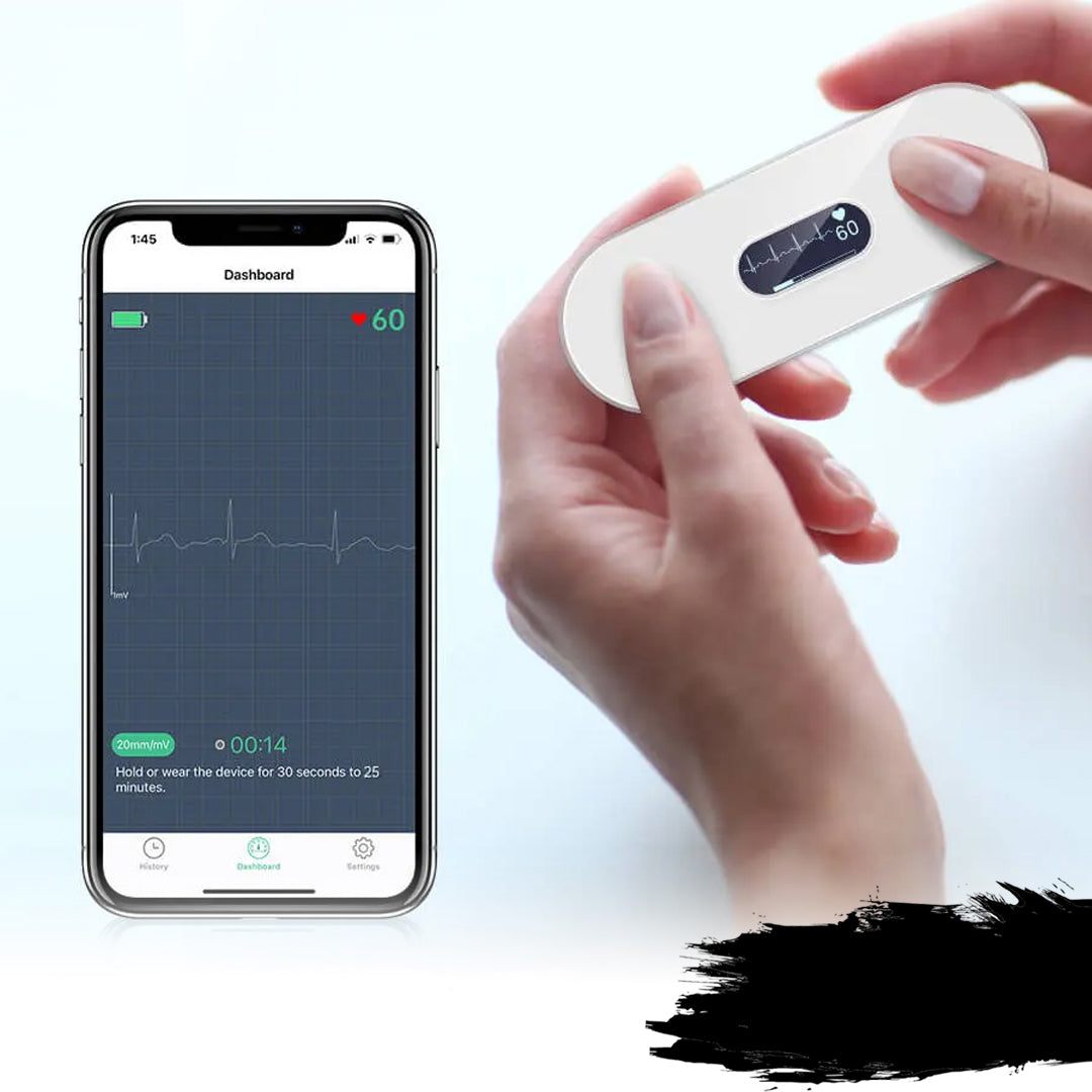 Portable ECG/EKG Monitor with OLED Screen